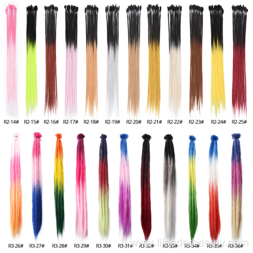 Ombre Dread Locks Synthetic Crochet Hair 2Tone Colors